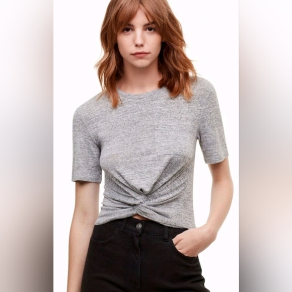 Wilfred Tops - Wildfred Free Grey Twist Tee Shirt Sz Xs